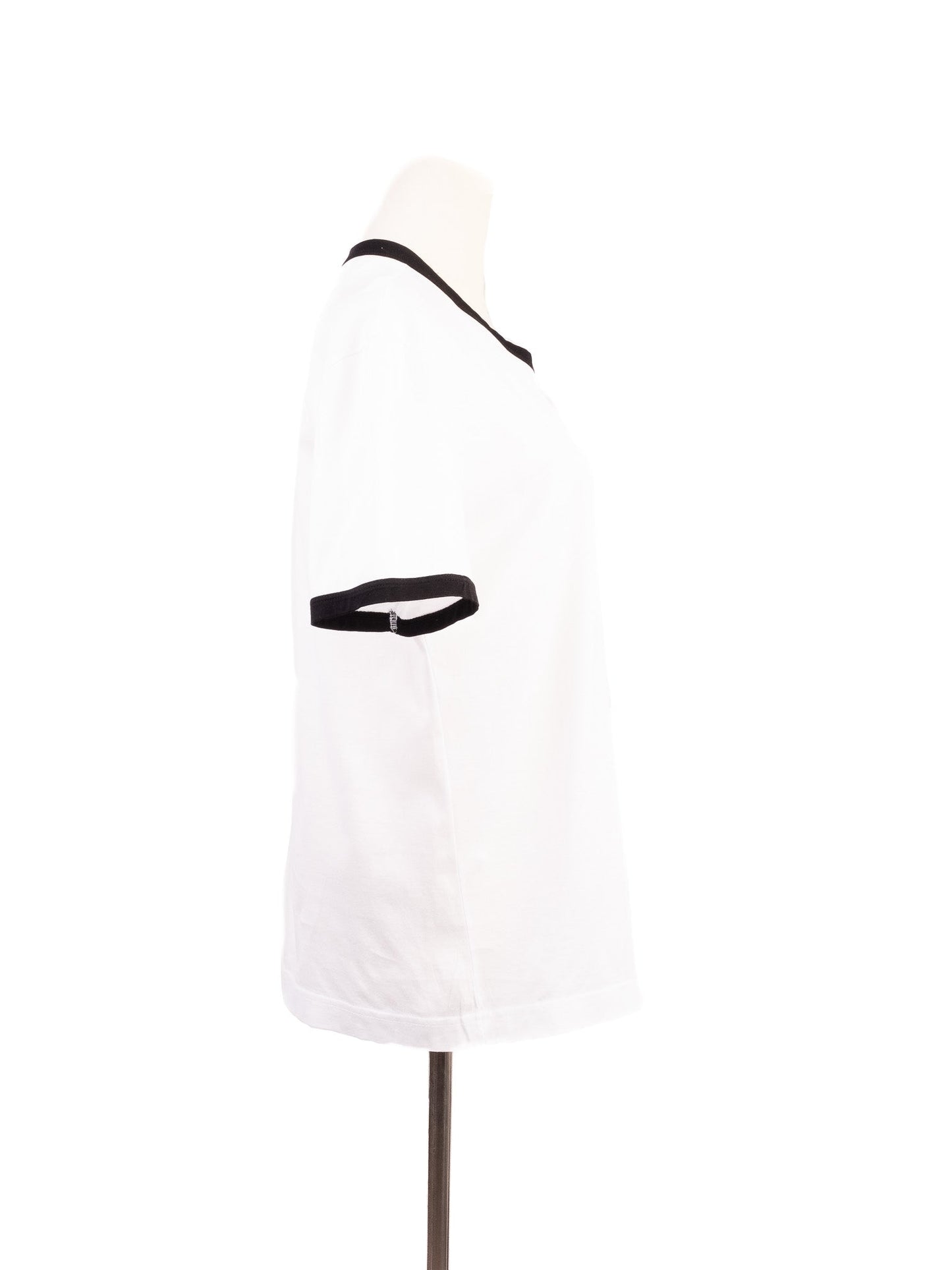 excellent dolce gabbana white t-shirt with black trim size n/a