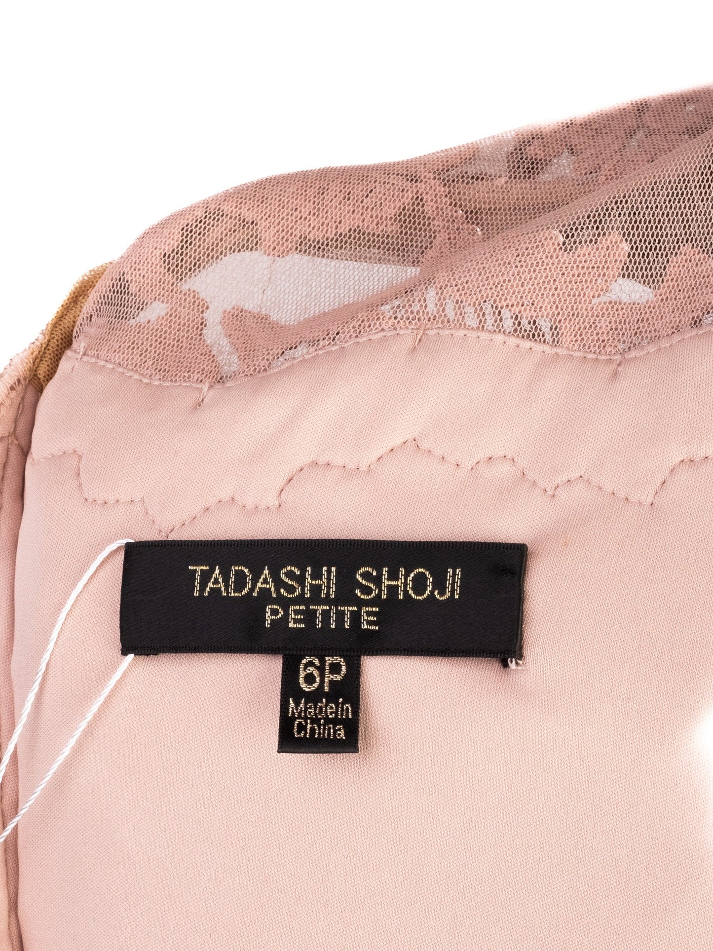 excellent tadashi floral sequin dress size s light pink polyester