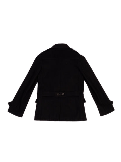Excellent Burberry Black Wool Peacoat for Kids, Size 10
