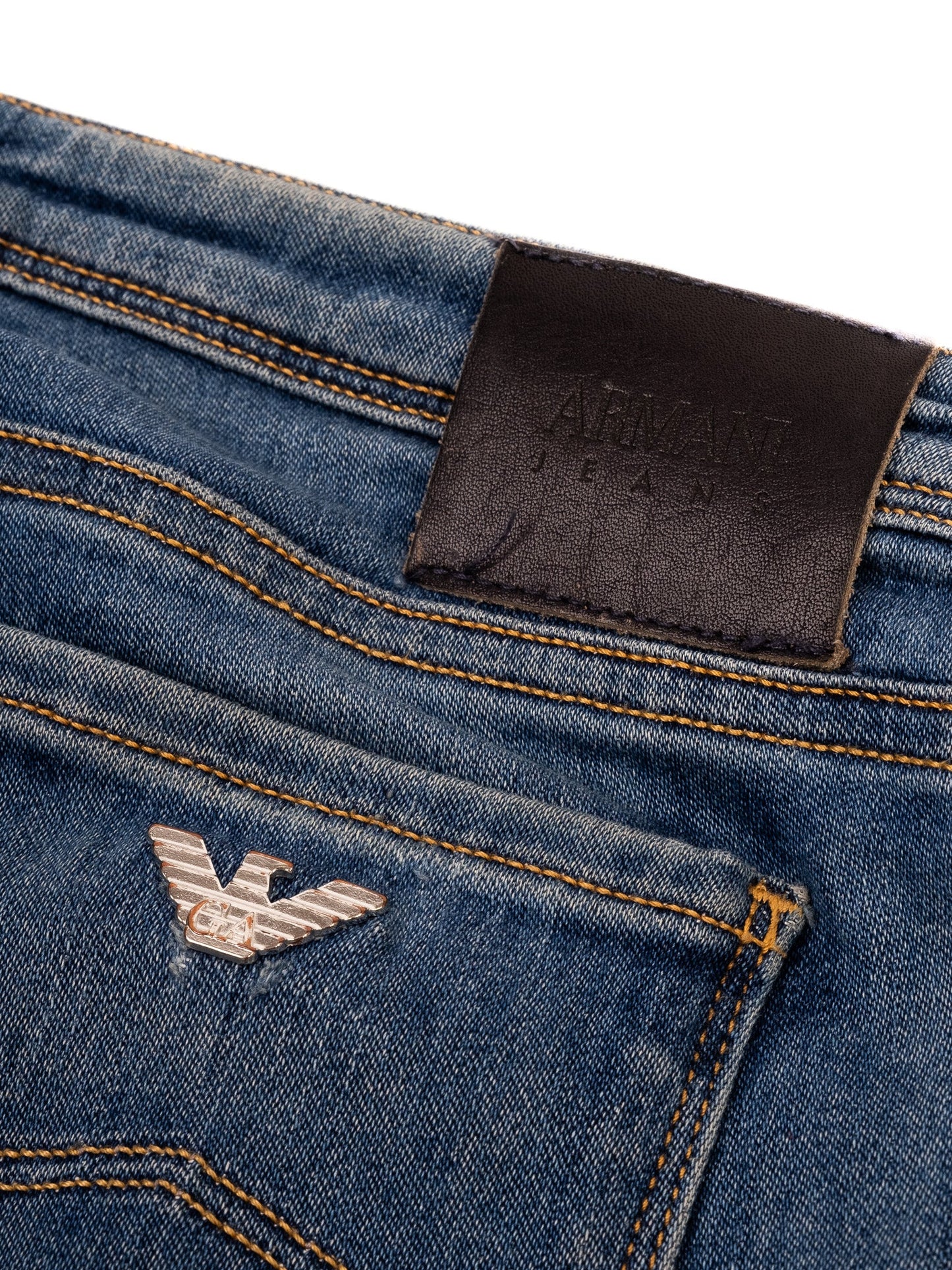 excellent armani jeans blue denim cotton women’s size unknown