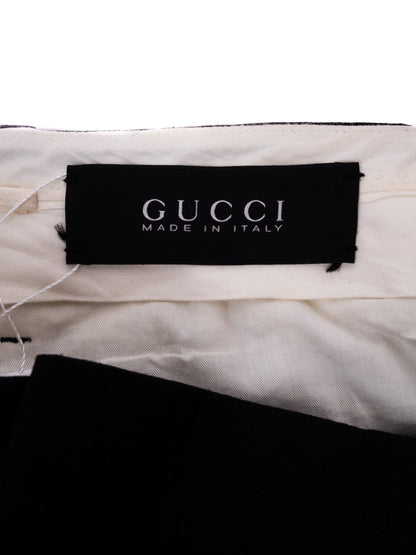 Excellent Gucci Black Wool Dress Pants Size M for Men