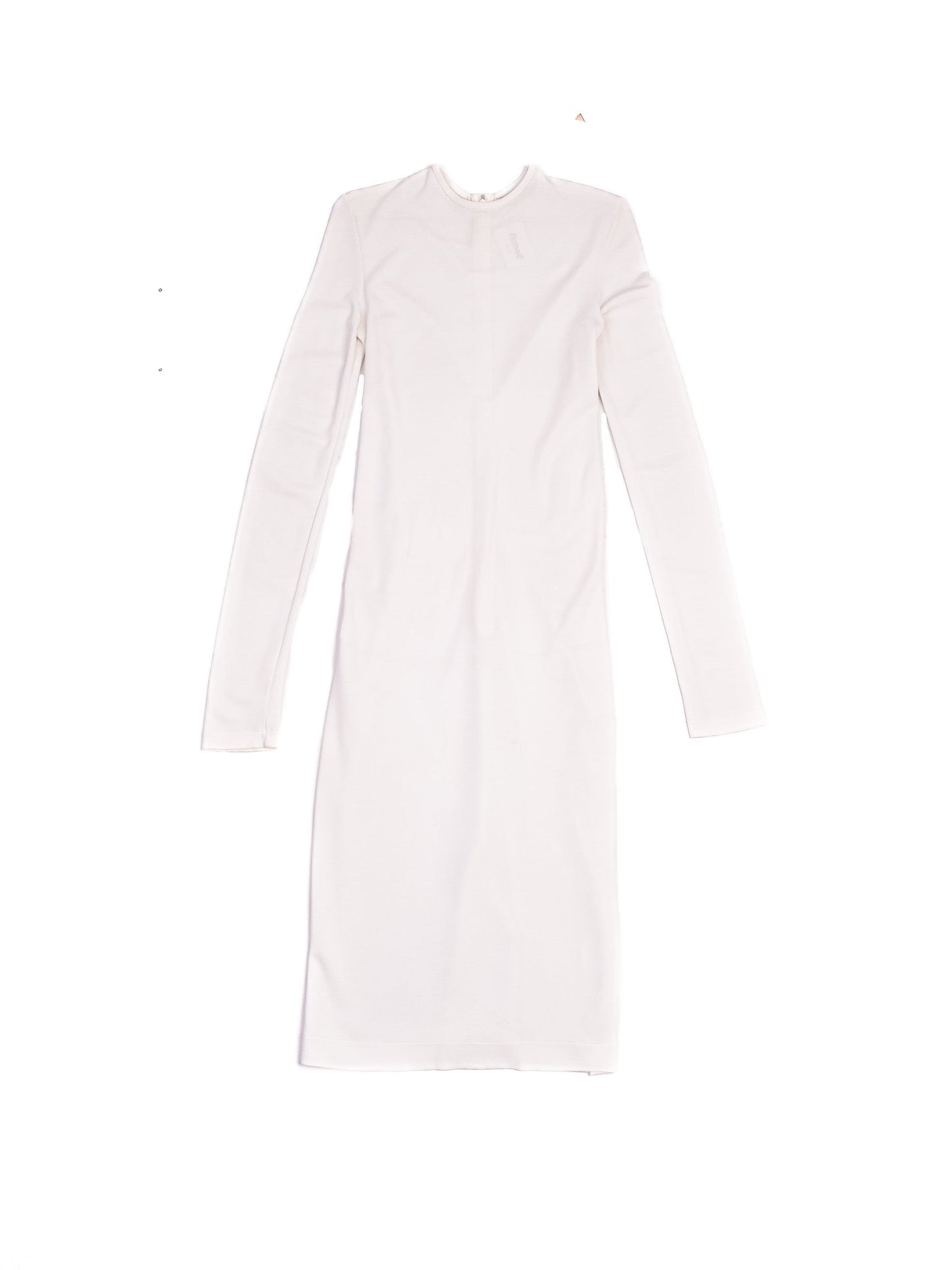 excellent givenchy white long-sleeved dress size s viscose