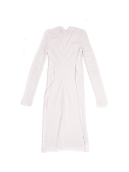 Excellent Givenchy White Long-Sleeved Dress Size S Viscose