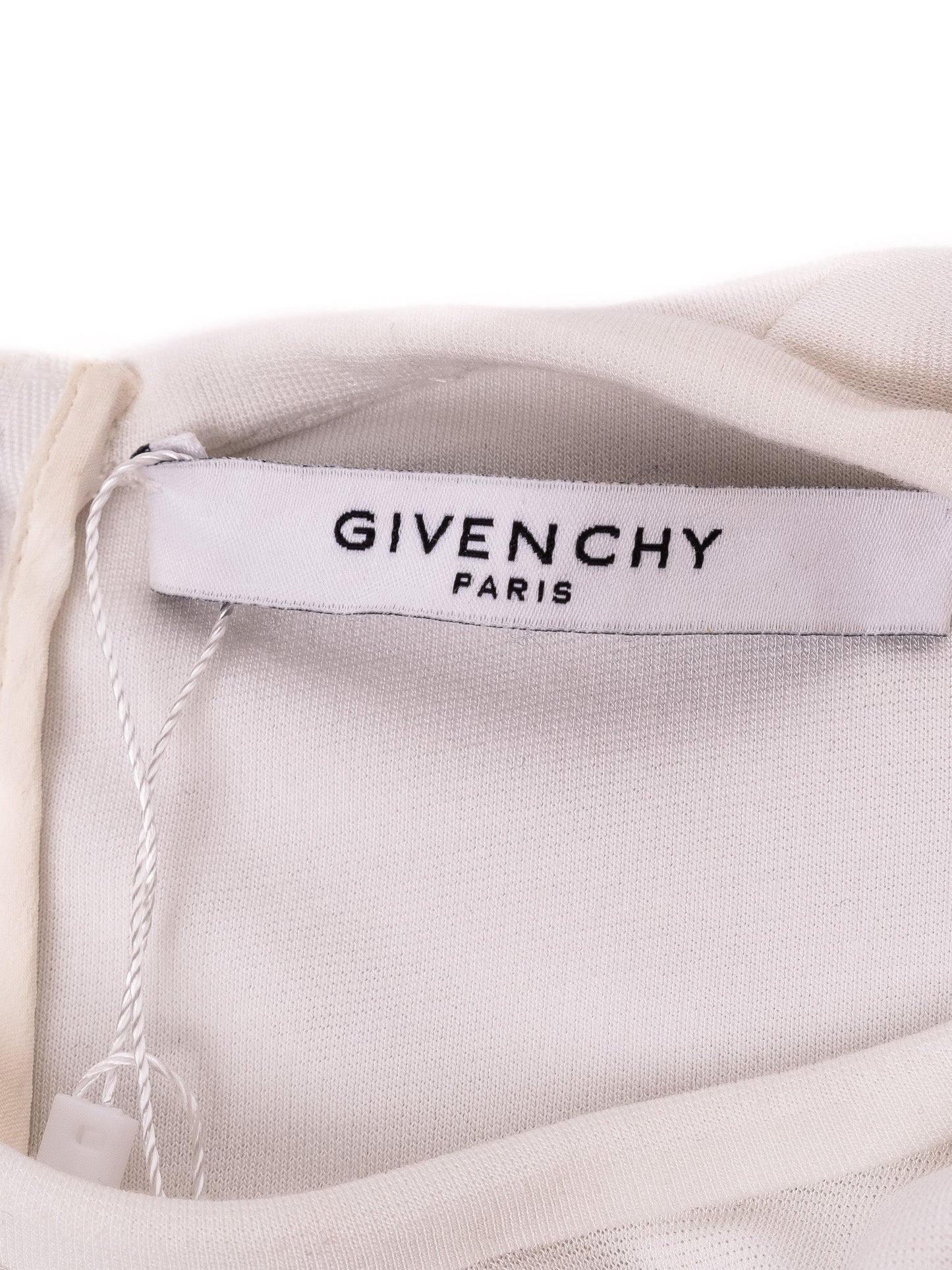 excellent givenchy white long-sleeved dress size s viscose