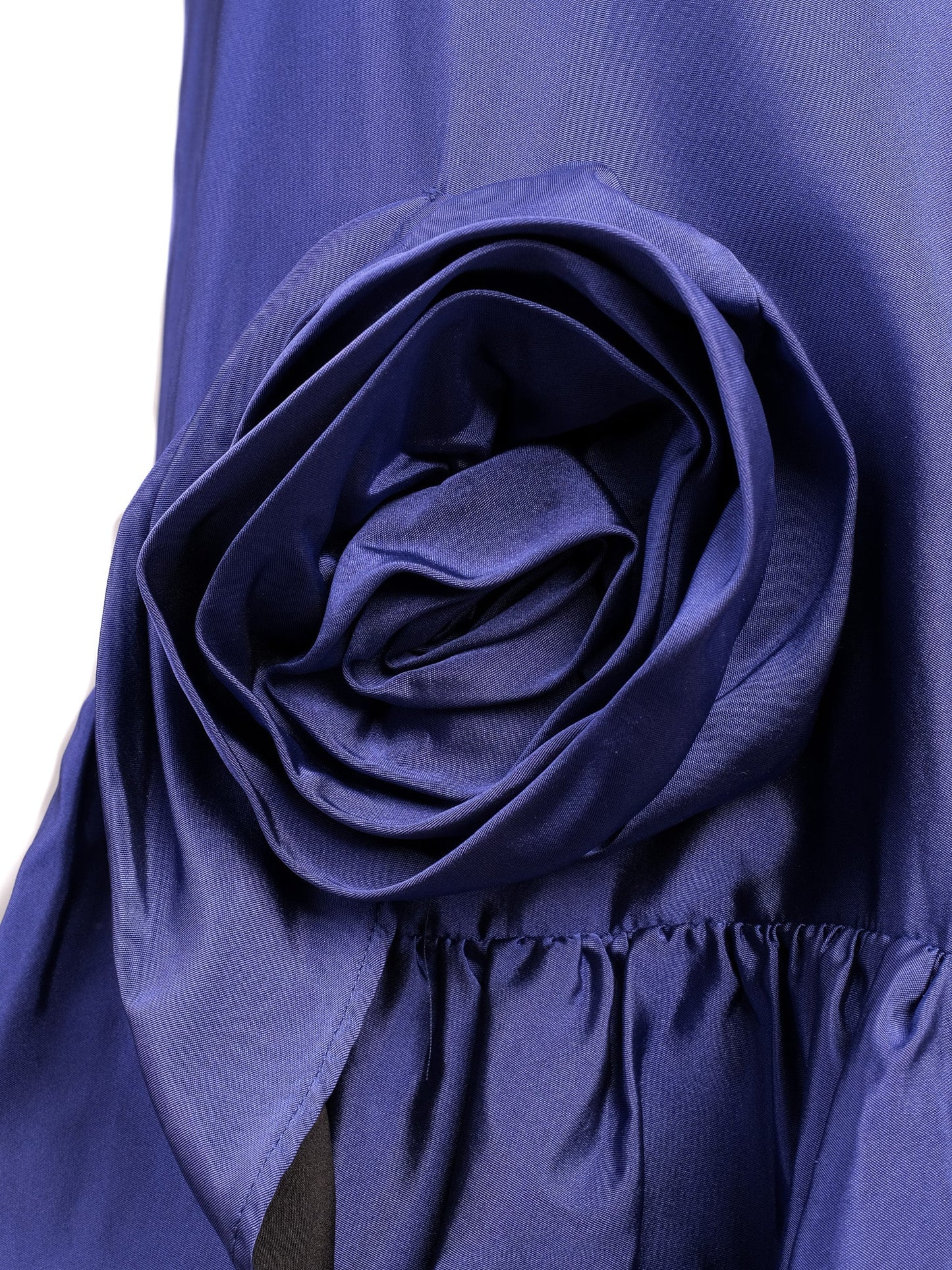 excellent moschino purple silk sleeveless dress with ruffle size n/a