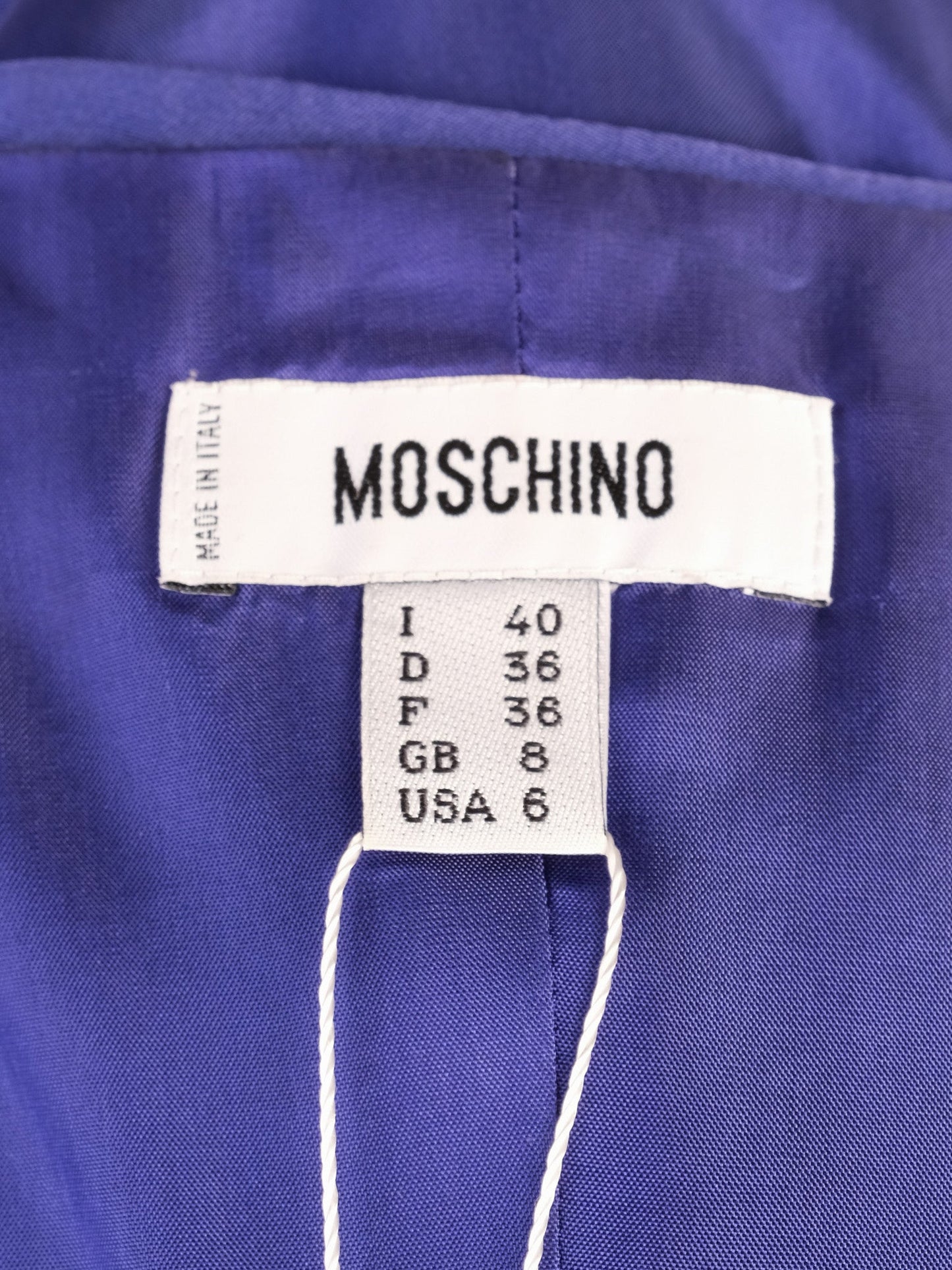 excellent moschino purple silk sleeveless dress with ruffle size n/a