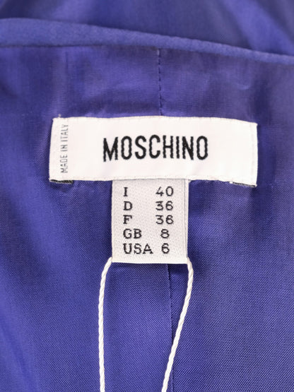 Excellent Moschino Purple Silk Sleeveless Dress with Ruffle Size N/A