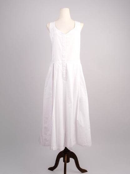 Excellent Comme des Garcons White Cotton Sleeveless Dress