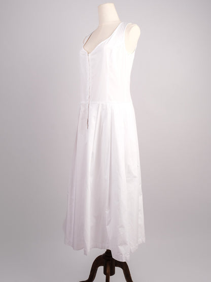 Excellent Comme des Garcons White Cotton Sleeveless Dress