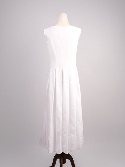 Excellent Comme des Garcons White Cotton Sleeveless Dress