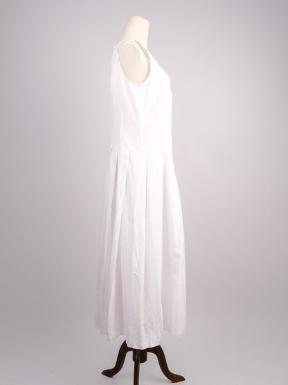 Excellent Comme des Garcons White Cotton Sleeveless Dress
