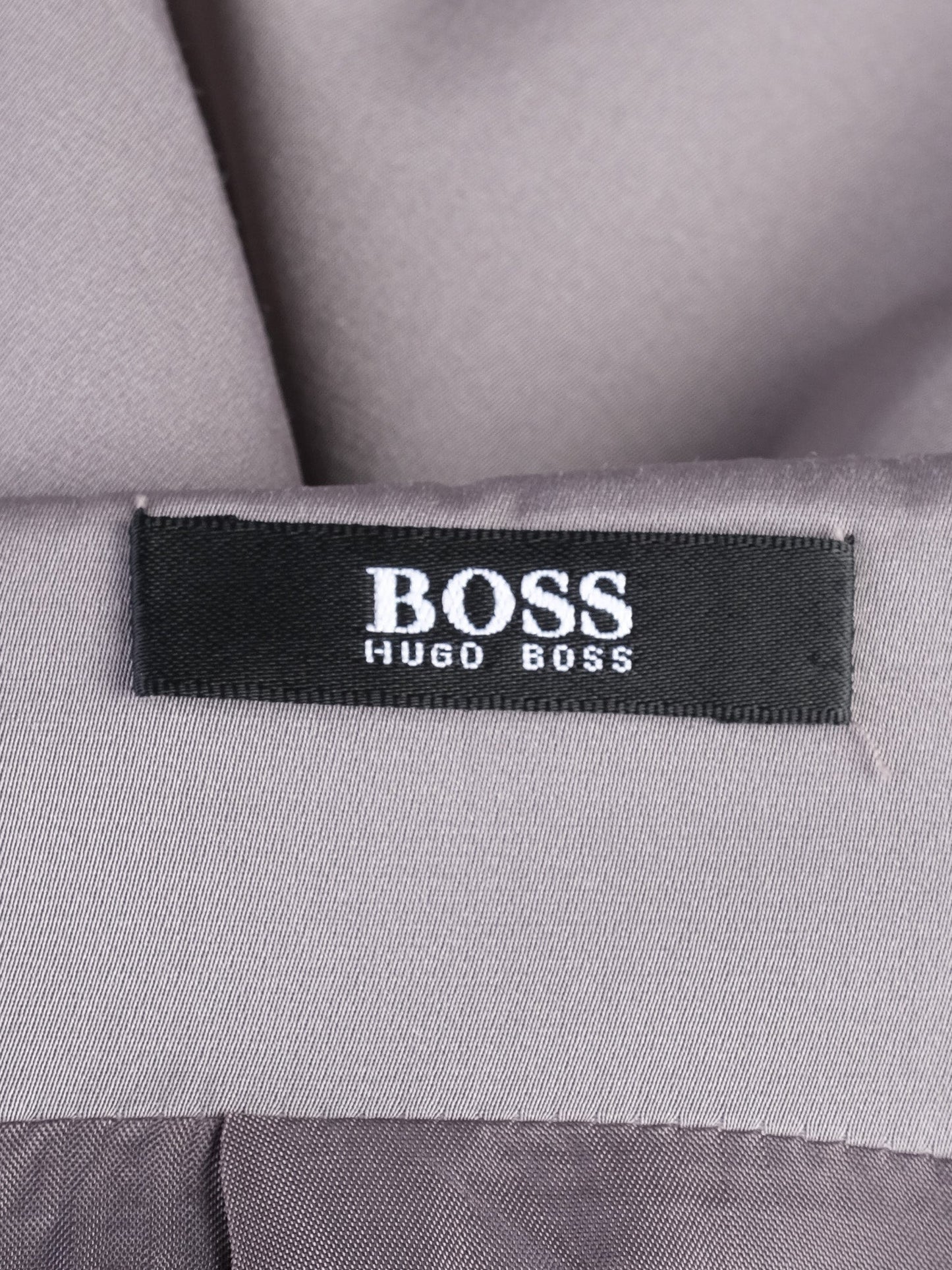 excellent hugo boss gray pencil skirt polyester size s