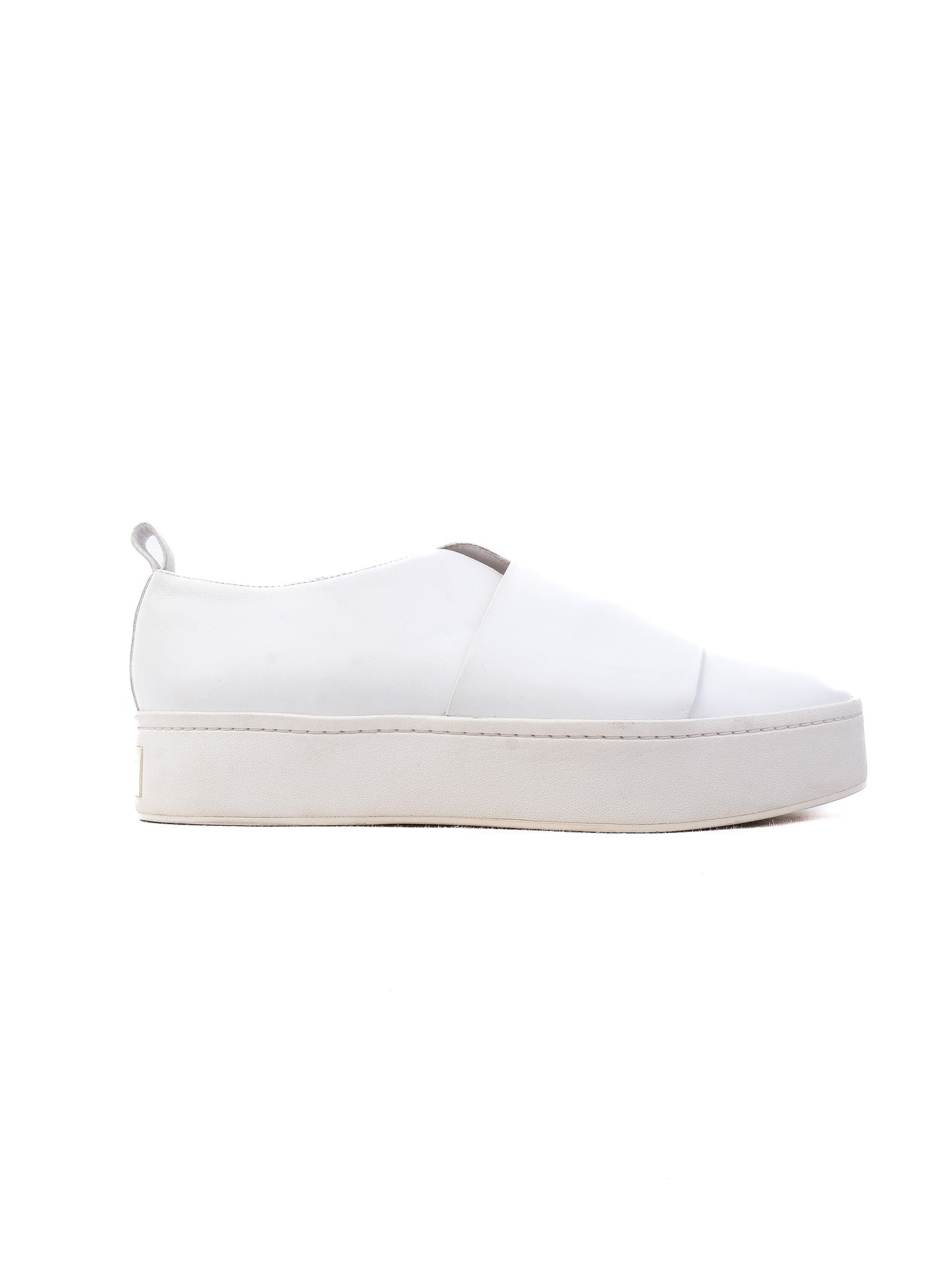 excellent vince white leather slip-on sneakers size 39 women