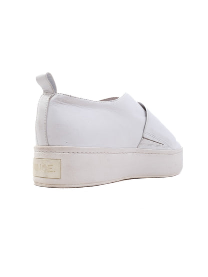 Excellent Vince White Leather Slip-On Sneakers Size 39 Women