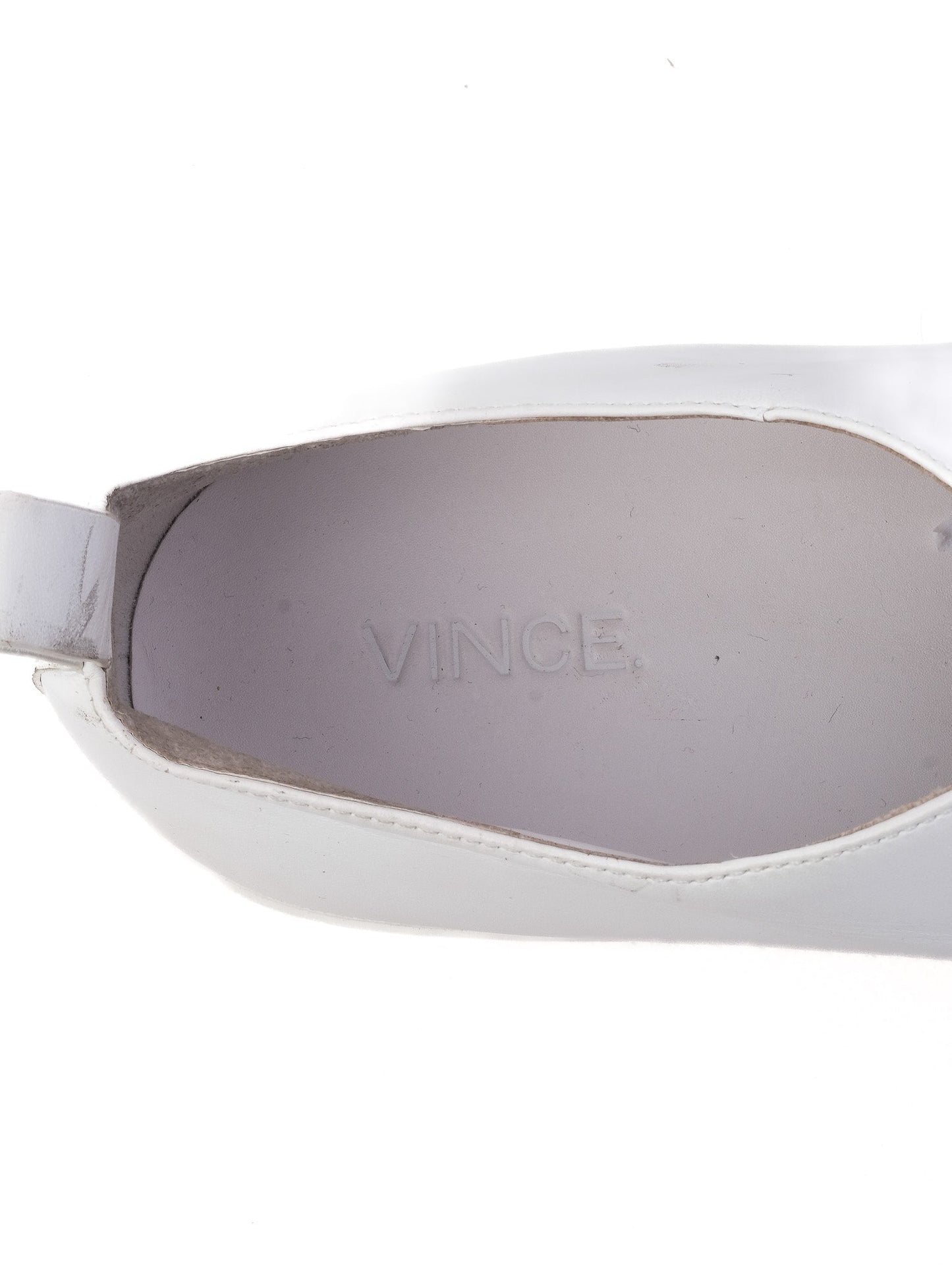 excellent vince white leather slip-on sneakers size 39 women