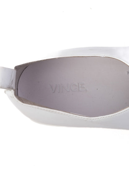 Excellent Vince White Leather Slip-On Sneakers Size 39 Women