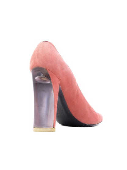 Excellent Marc Jacobs Pink Genuine Suede High Heel Shoes Size 38.5