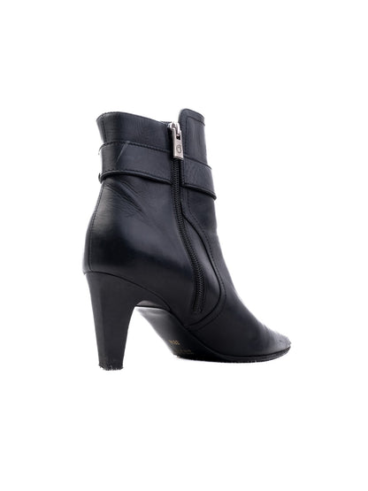 Excellent Giorgio Fabiani Black Leather Ankle Boots Size 36.5