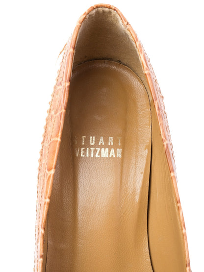 EXCELLENT Stuart Weitzman Brown Leather High Heels Size 36.5
