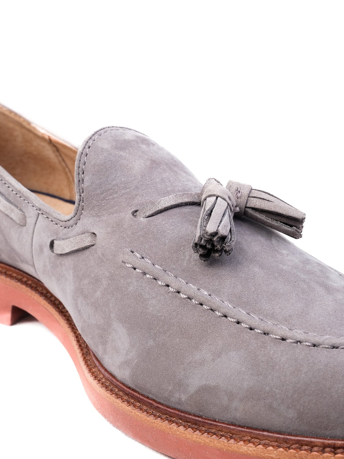 polo ralph lauren gray genuine suede loafers size 39.5