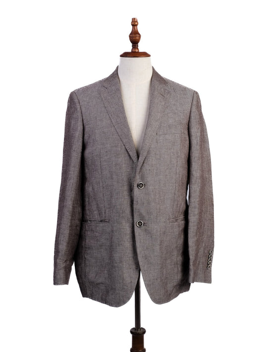 Excellent Sacoor Brothers Orange Len Suit Jacket Size M