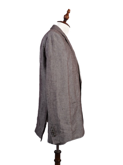 Excellent Sacoor Brothers Orange Len Suit Jacket Size M