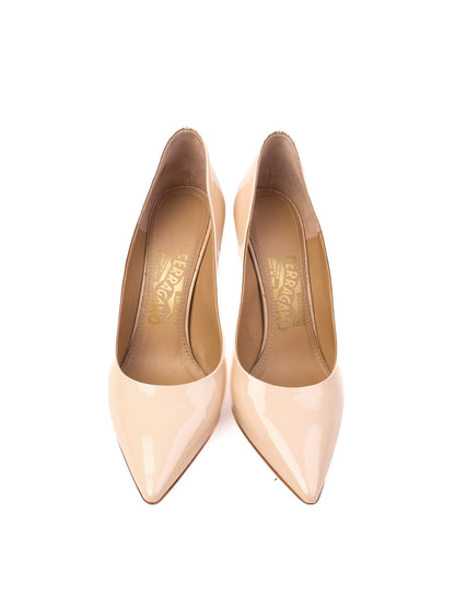 Perfect Salvatore Ferragamo White Leather High-Heel Pumps Women
