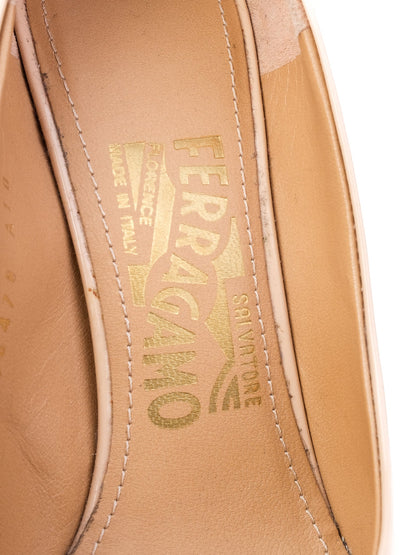 Perfect Salvatore Ferragamo White Leather High-Heel Pumps Women