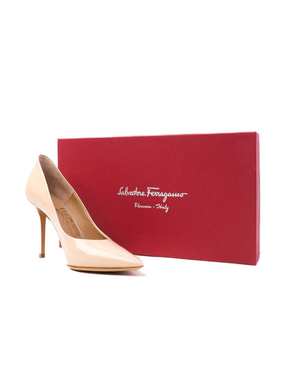 Perfect Salvatore Ferragamo White Leather High-Heel Pumps Women