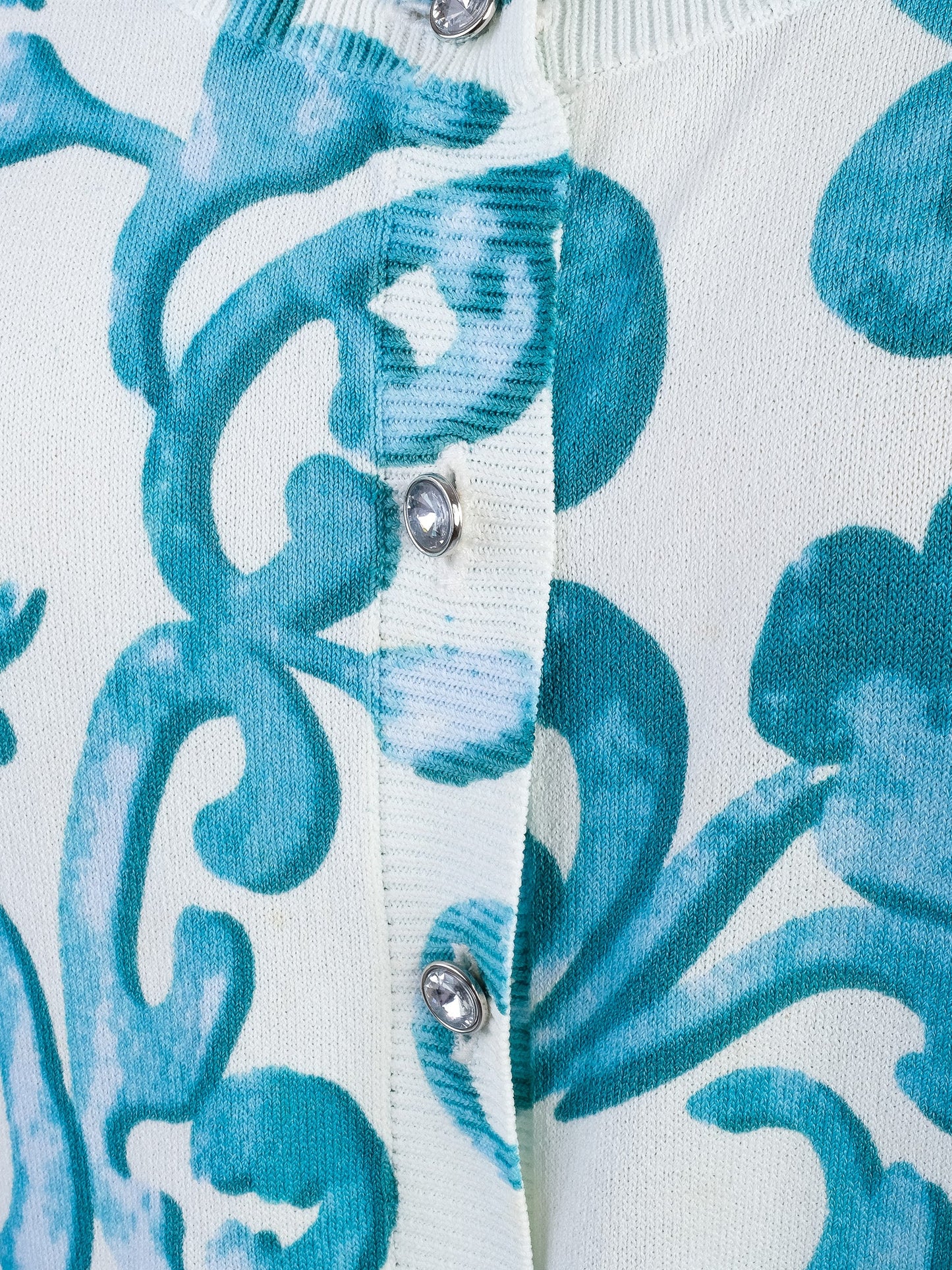 excellent luisa spagnoli blue floral cardigan women's viscose