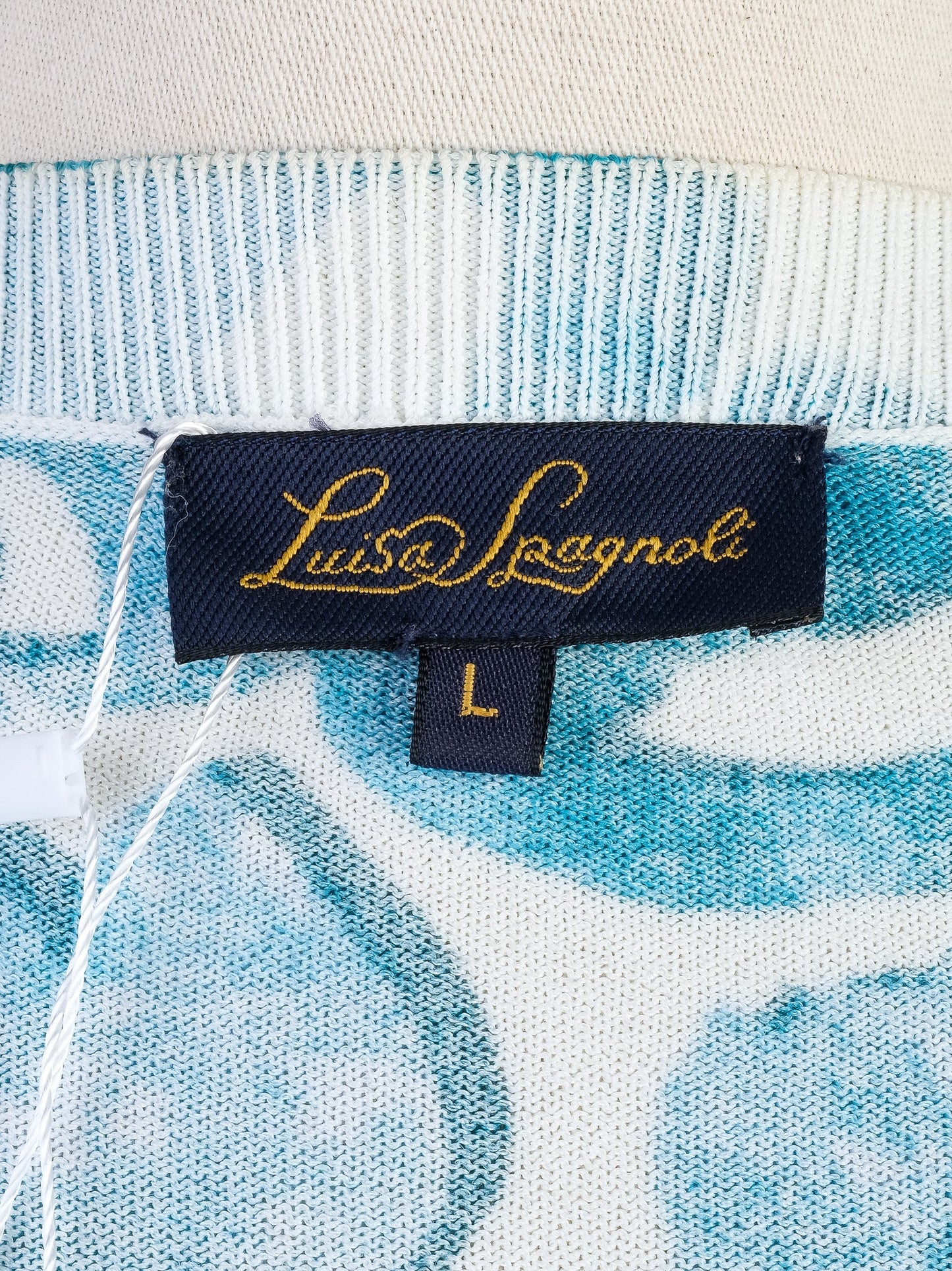 excellent luisa spagnoli blue floral cardigan women's viscose