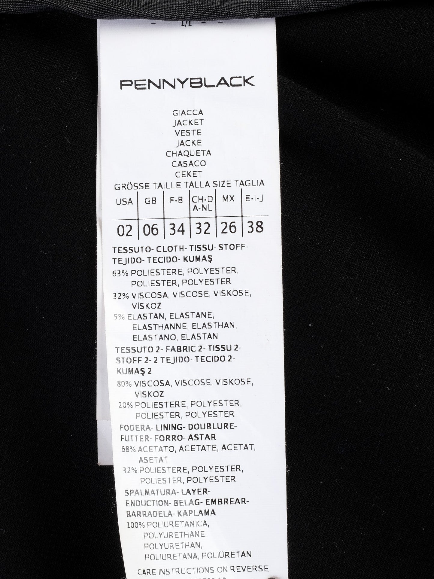 excellent pennyblack black jacket xs textured design viscose