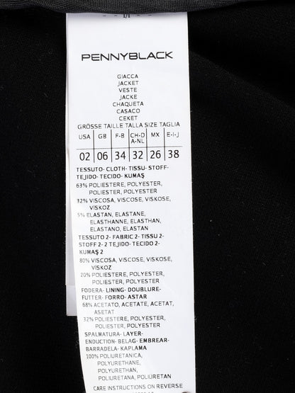 Excellent Pennyblack Black Jacket XS Textured Design Viscose