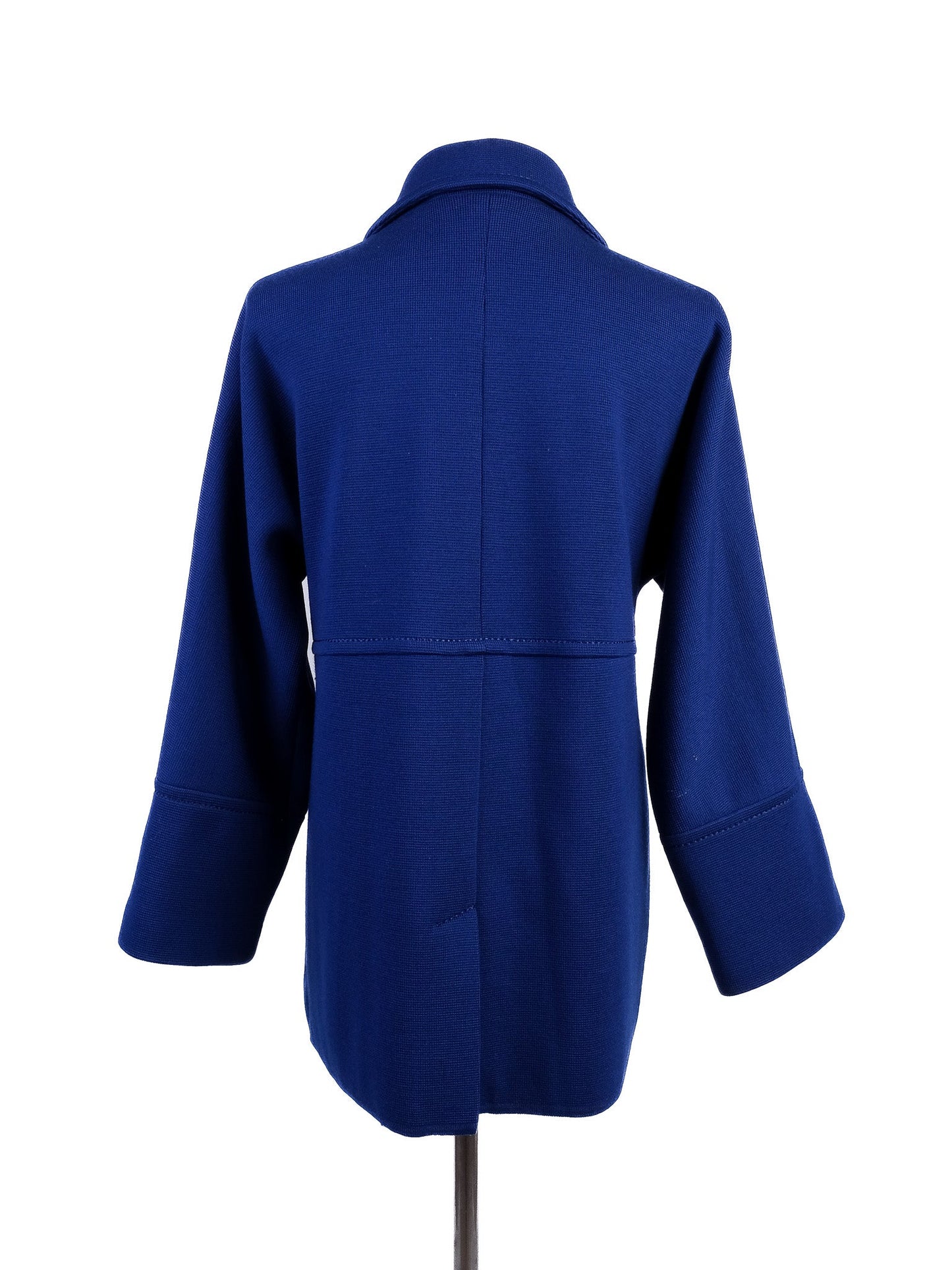 excellent luisa spagnoli blue wool coat size s double-breasted