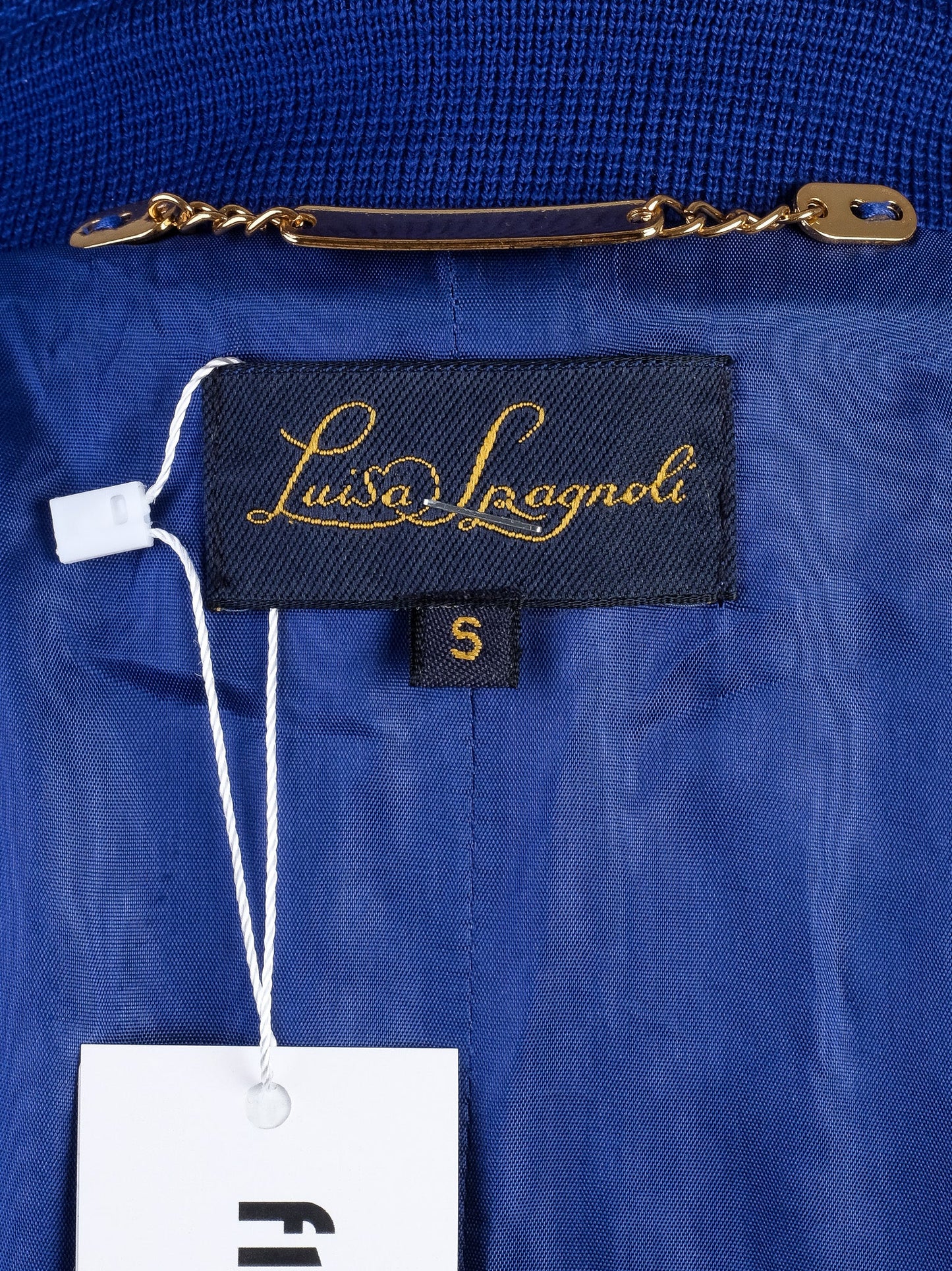 excellent luisa spagnoli blue wool coat size s double-breasted