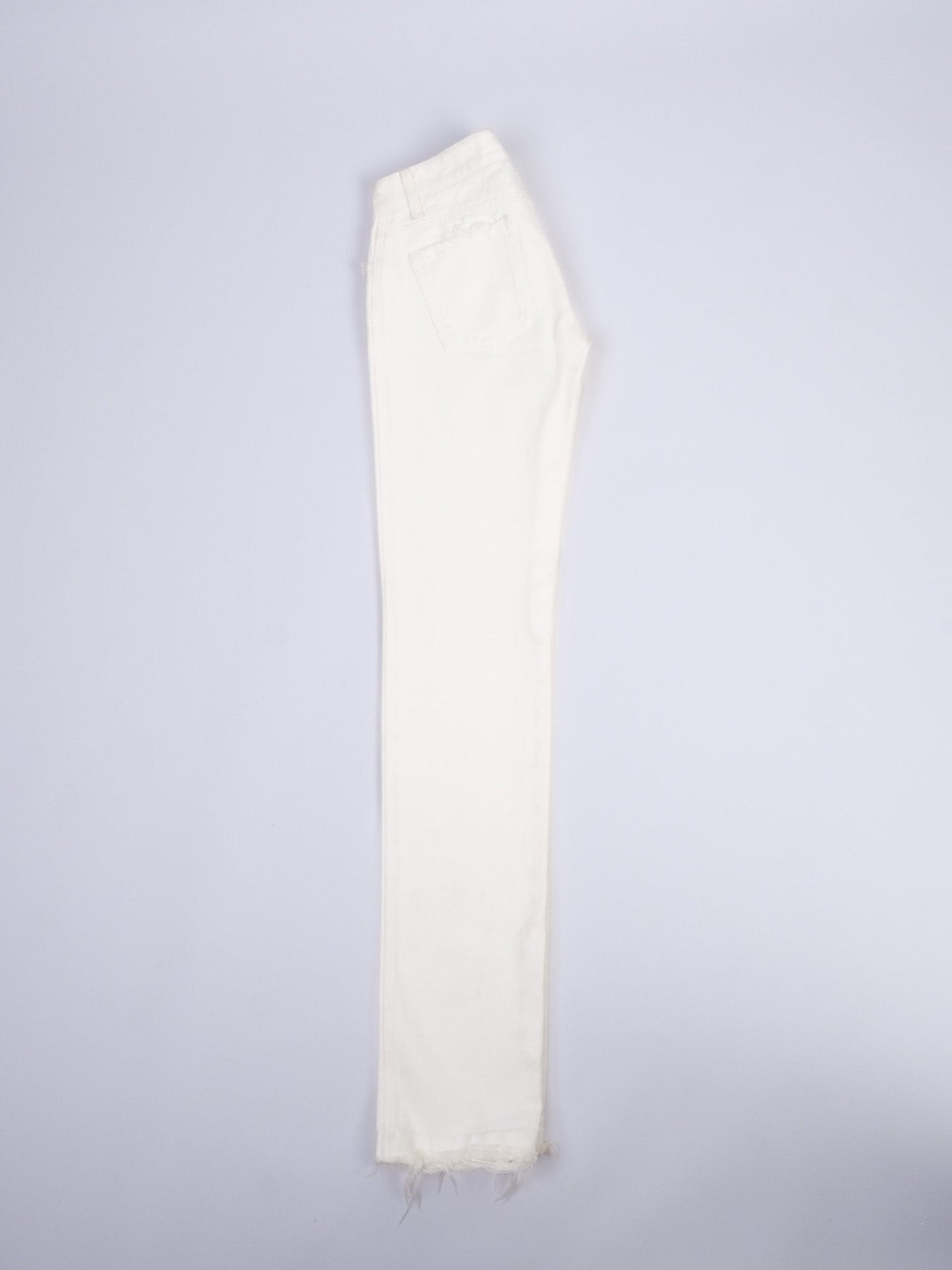 excellent dolce gabbana white frayed hem jeans size xs