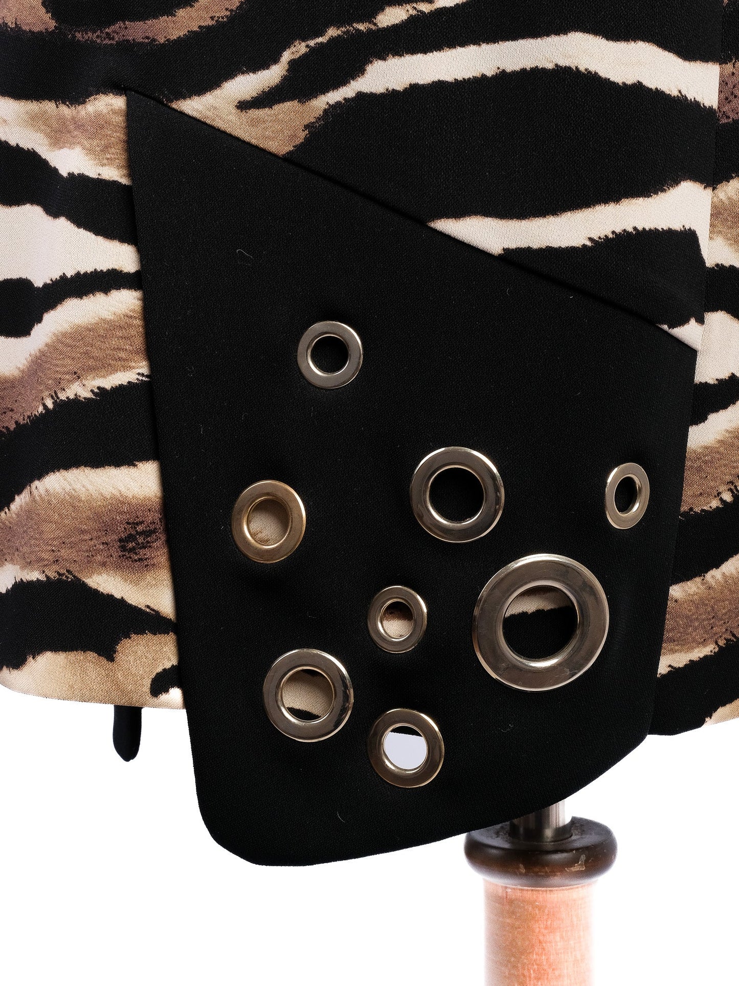 excellent just cavalli sleeveless zebra print dress size l