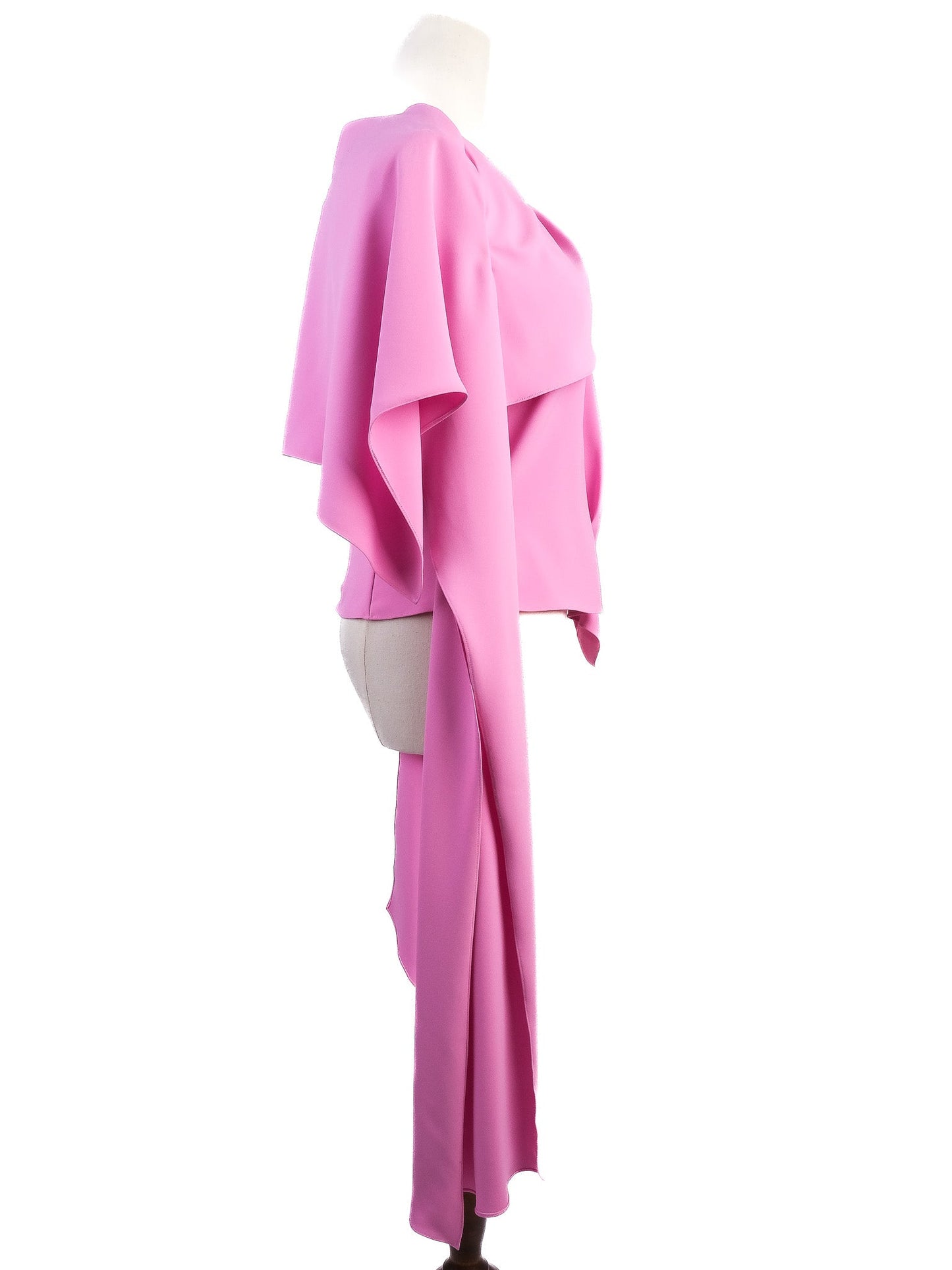 new a.w.a.k.e pink draped blouse women polyester size n/a