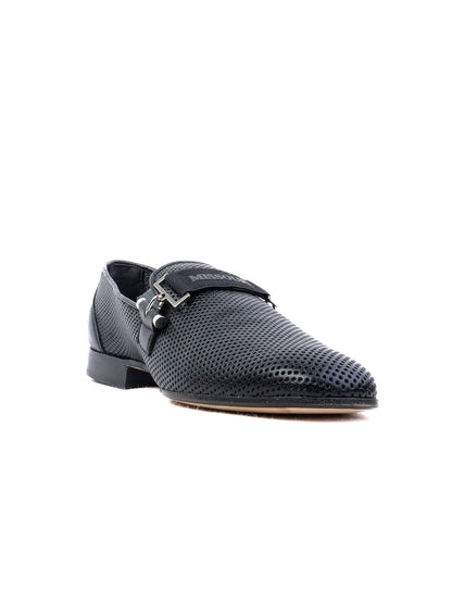 Excellent Missouri Black Leather Loafers for Kids Size 33