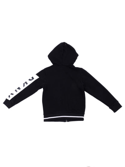 Excellent DKNY Black Zip-Up Hoodie for Kids Size 8