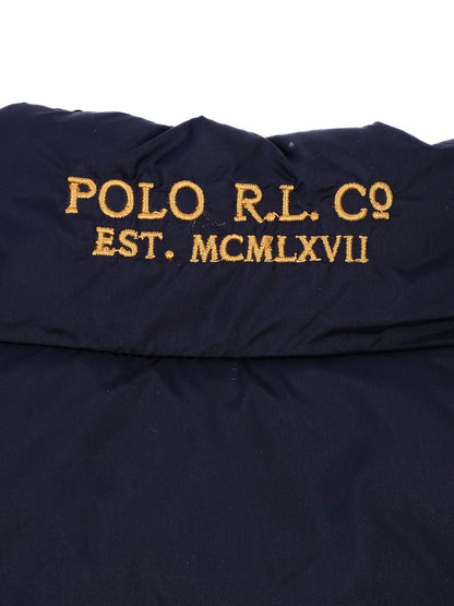 Excellent Polo Ralph Lauren Kids Reversible Puffer Vest Size 10 Black
