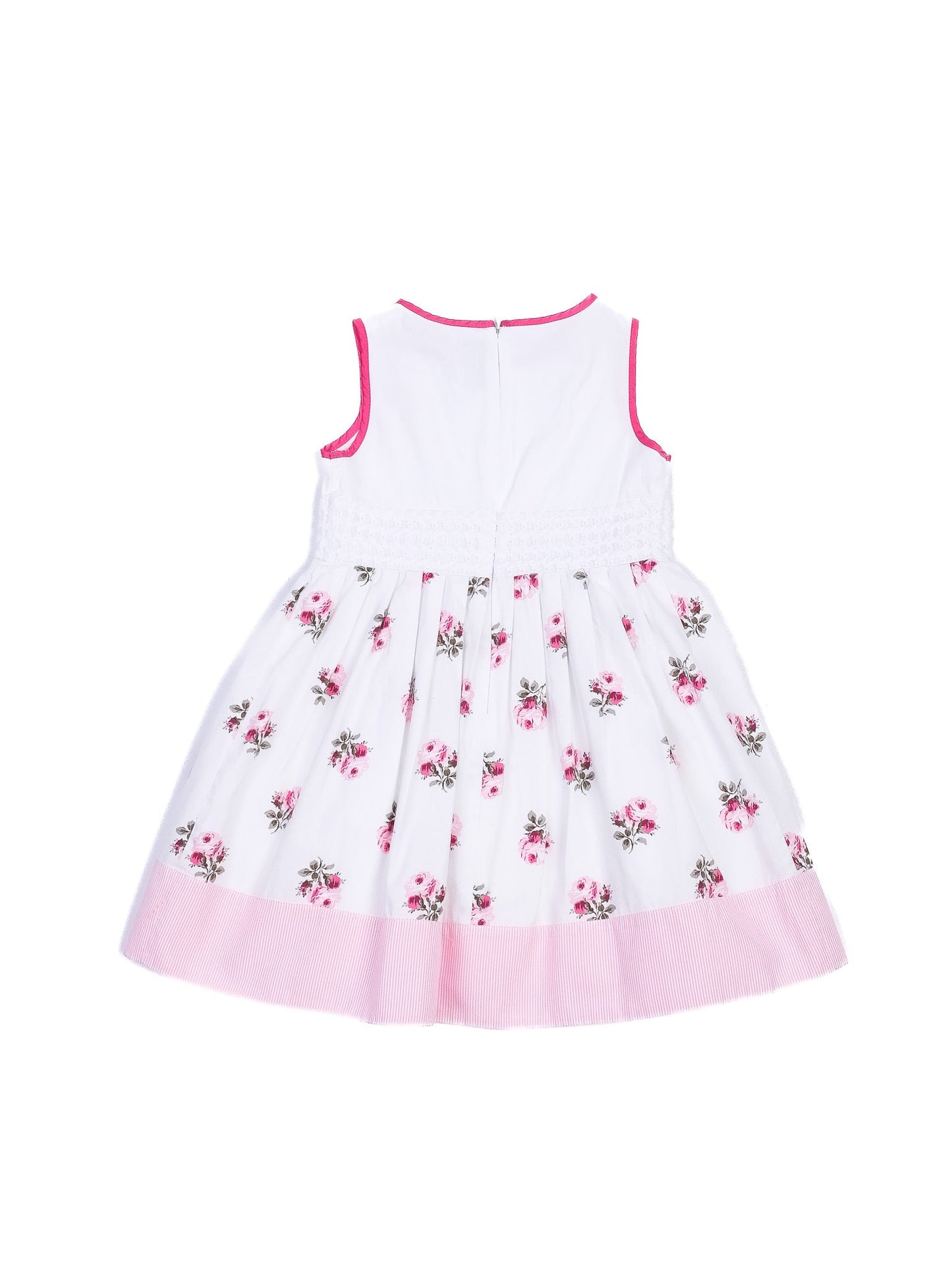 simonetta white cotton floral dress size 4 for kids - excellent condition