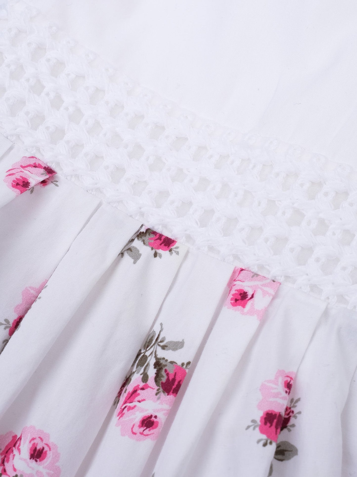 simonetta white cotton floral dress size 4 for kids - excellent condition