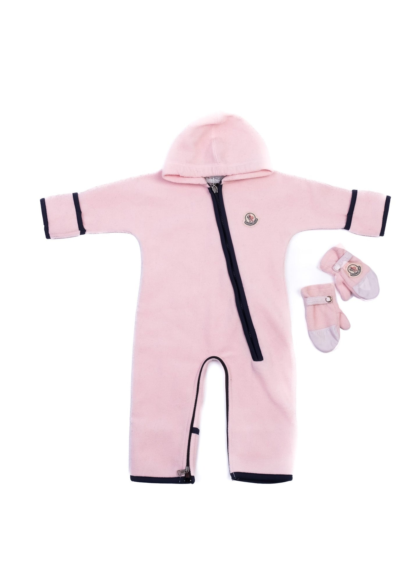 excellent moncler pink snowsuit for kids size 9 months