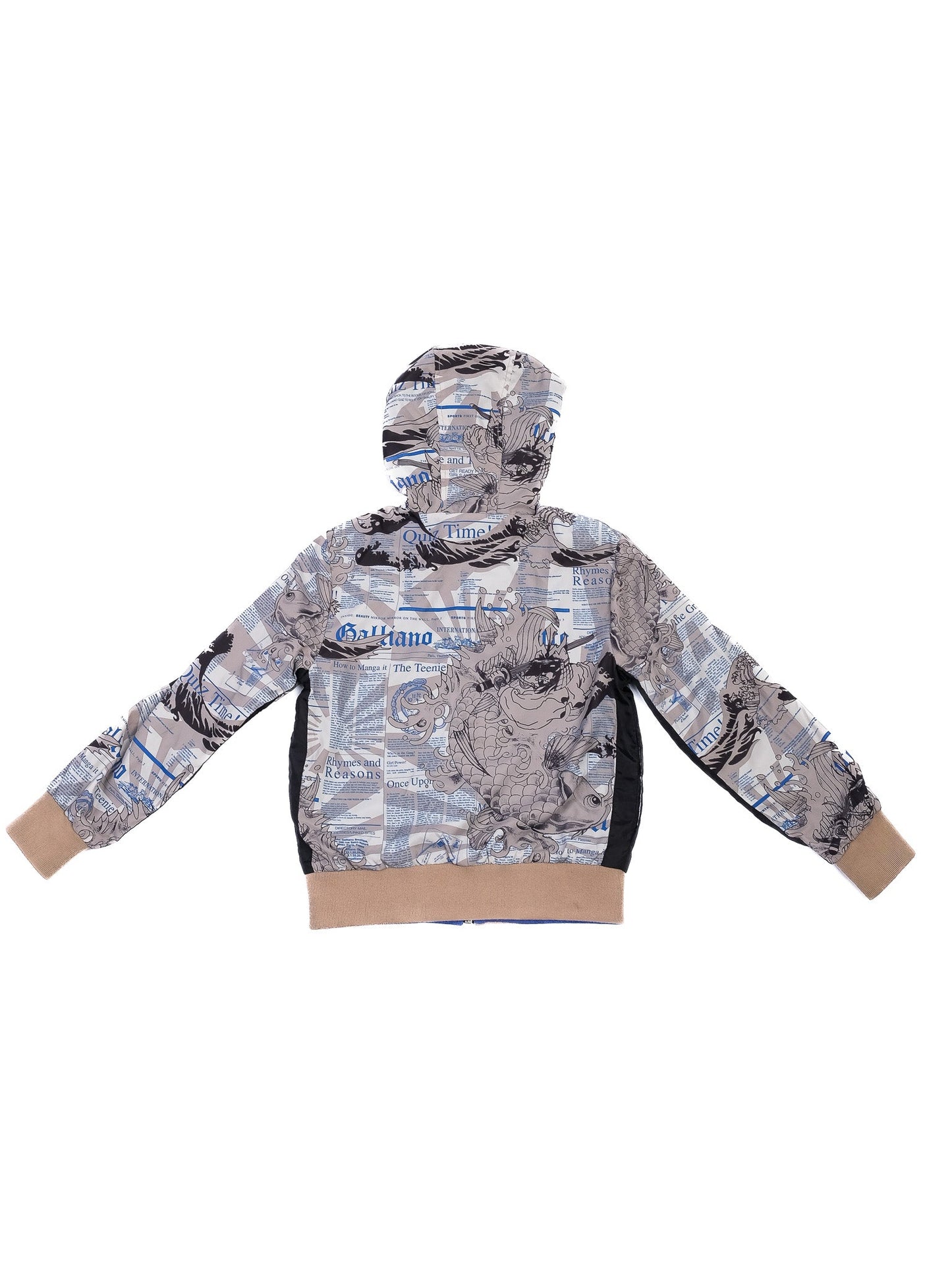 john galliano reversible blue hooded jacket for kids size 6