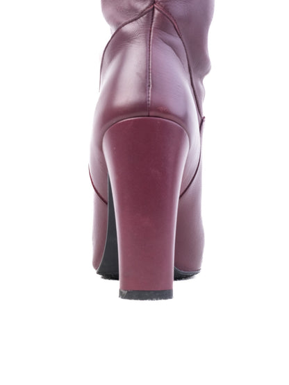 Excellent Stuart Weitzman Red Leather Knee-High Boots Size 38