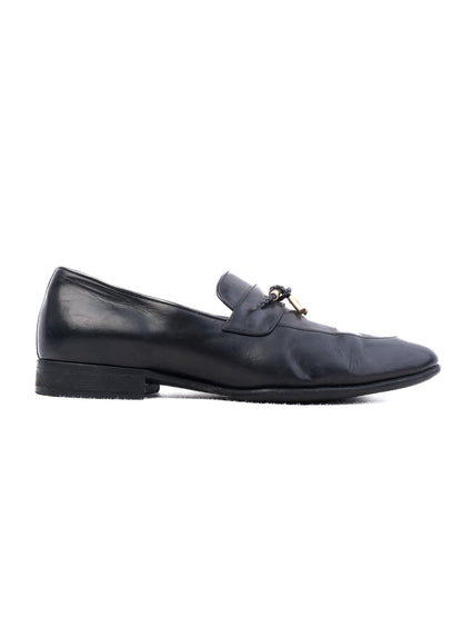 Excellent Tom Ford Black Leather Loafers Size 39.5 with Buckle Detail