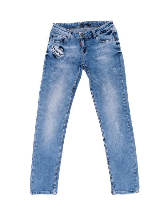 Excellent Dsquared2 Blue Cotton Jeans Size S for Women