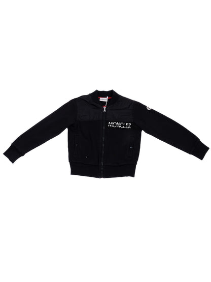 Excellent Moncler Black Cotton Jacket for Kids Size 8