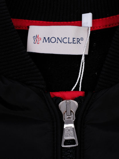 Excellent Moncler Black Cotton Jacket for Kids Size 8